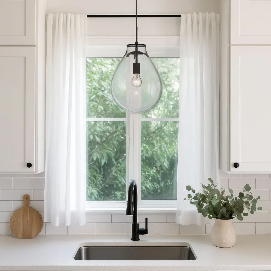 Drop One Light Pendant in Matte Black - Image 4