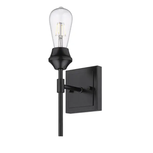 Golden Lighting Ormond 1-Light Vanity in Matte Black - Image 1