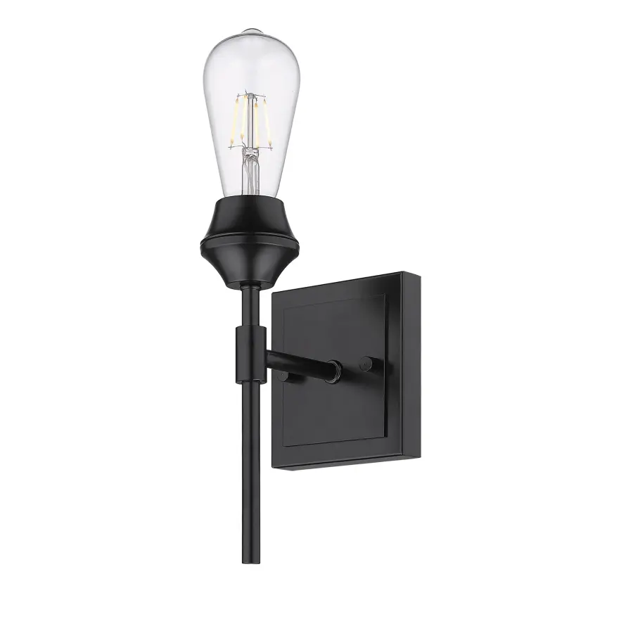 Golden Lighting Ormond 1-Light Vanity in Matte Black - Image 1