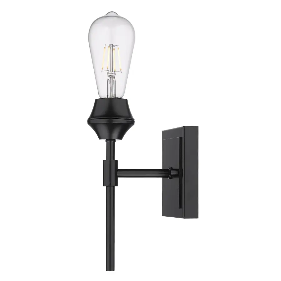 Golden Lighting Ormond 1-Light Vanity in Matte Black - Image 3