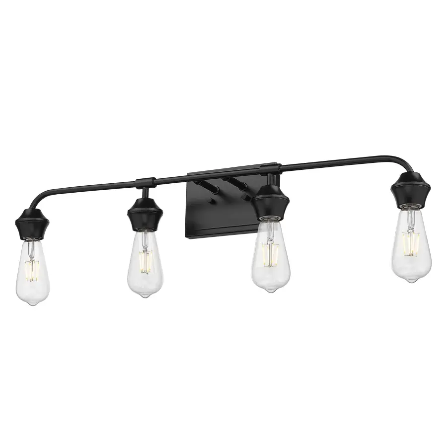 Golden Lighting Ormond 4-Light Vanity in Matte Black - Image 1
