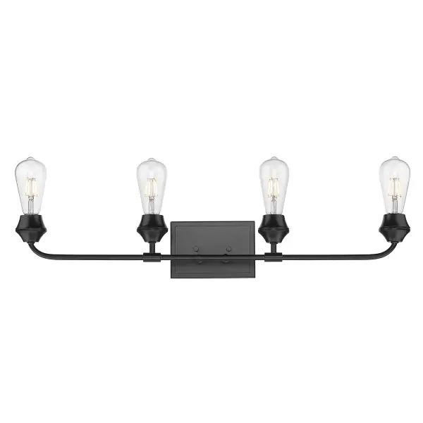 Golden Lighting Ormond 4-Light Vanity in Matte Black - Image 3