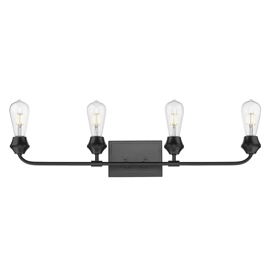 Golden Lighting Ormond 4-Light Vanity in Matte Black - Image 3