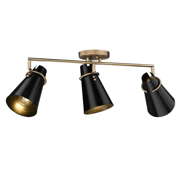 Golden Lighting Reeva 3-Light Semi-Flush Mount - Image 1