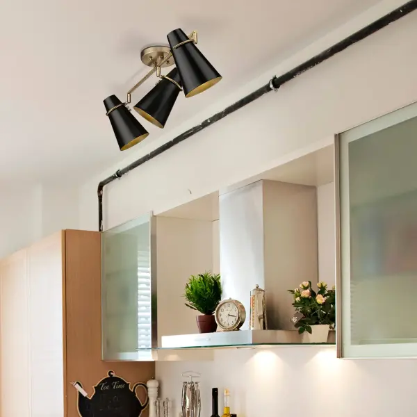 Golden Lighting Reeva 3-Light Semi-Flush Mount - Image 2