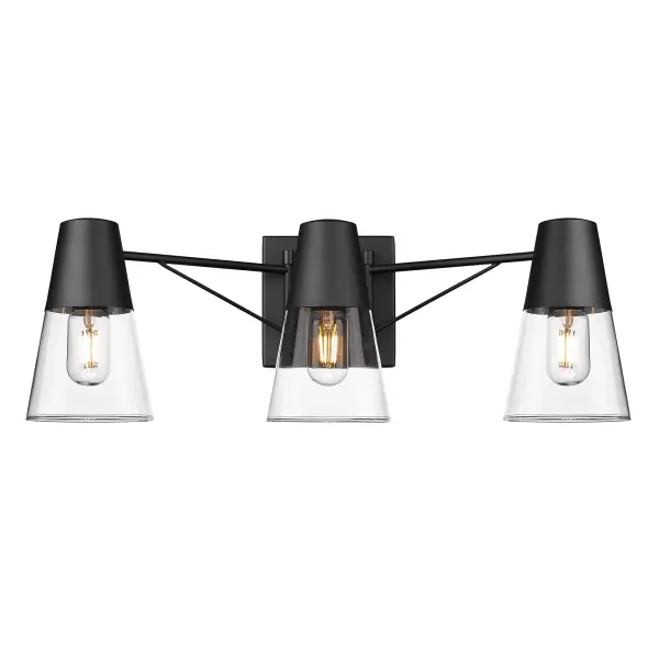Ryker 3-light Vanity in Matte Black - alternate view
