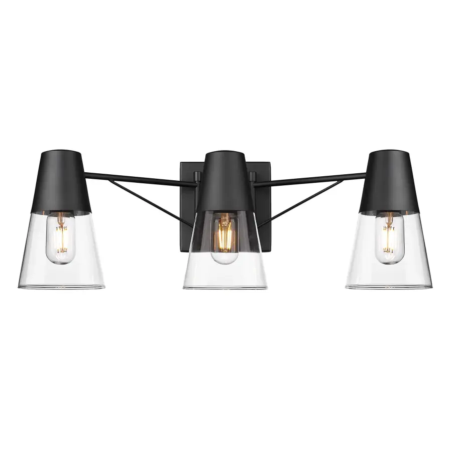 Ryker 3-Light Bath Vanity in Matte Black - Image 2