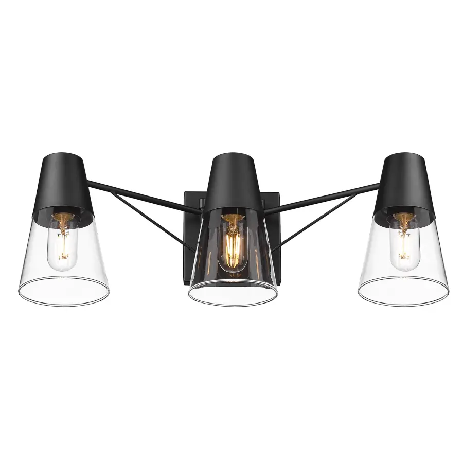 Ryker 3-Light Bath Vanity in Matte Black - Image 3