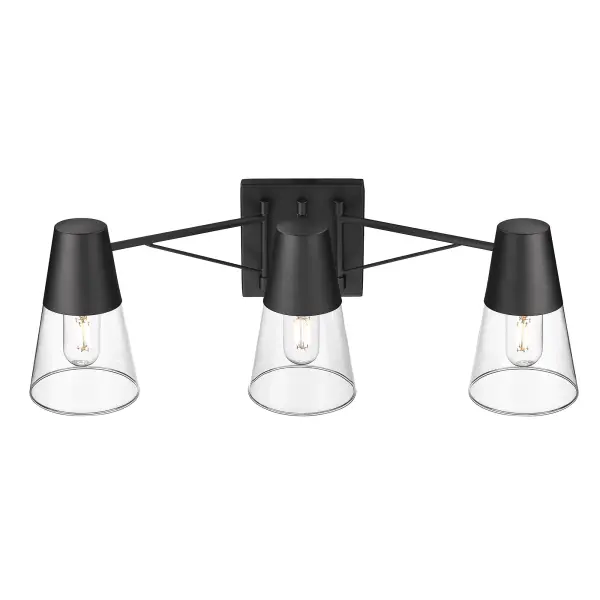 Ryker 3-Light Bath Vanity in Matte Black - Image 4