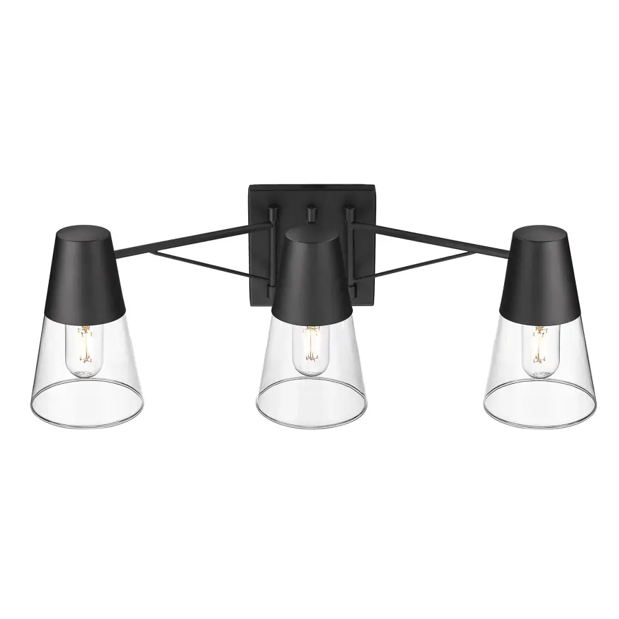 Ryker 3-Light Bath Vanity in Matte Black - Image 4