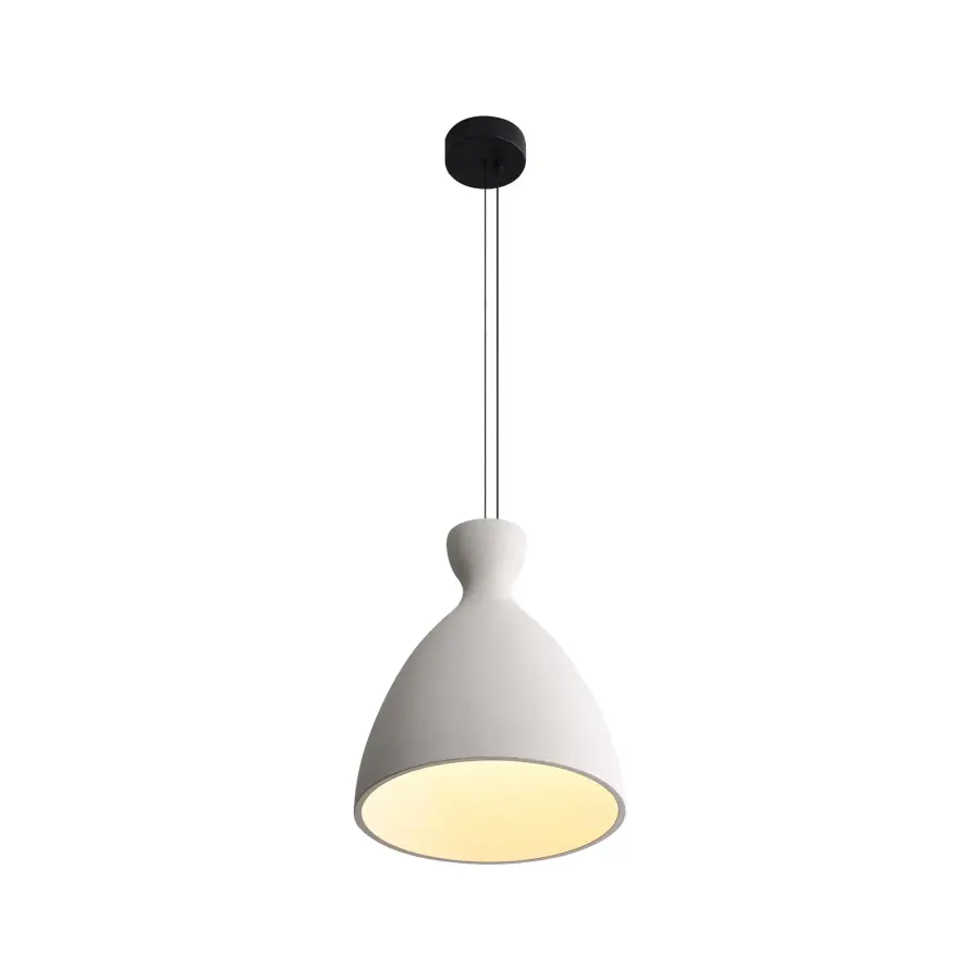 Aethera 14" Integrated LED Pendant in White Sandstone Cement - Image 2