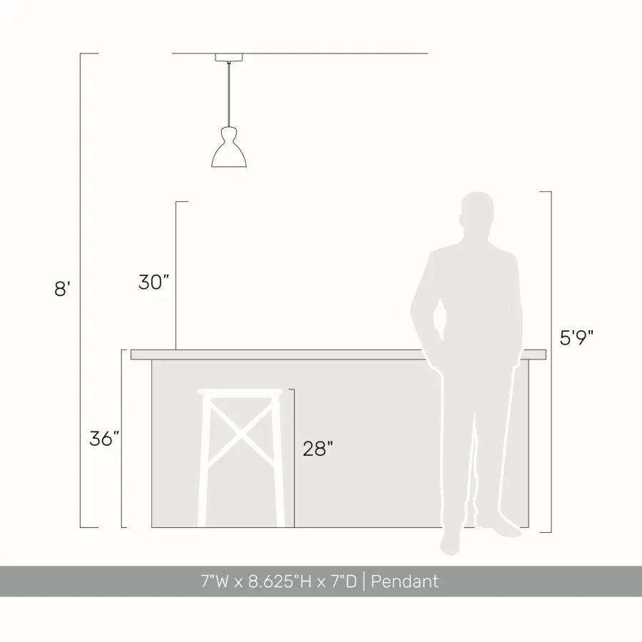 Golden Lighting Aethera 7" Integrated LED Pendant in Grey Cement - Image 9