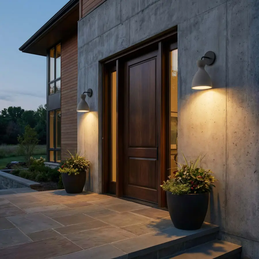 Golden Lighting Aethera Integrated LED Wall Sconce in Grey Cement - Image 6