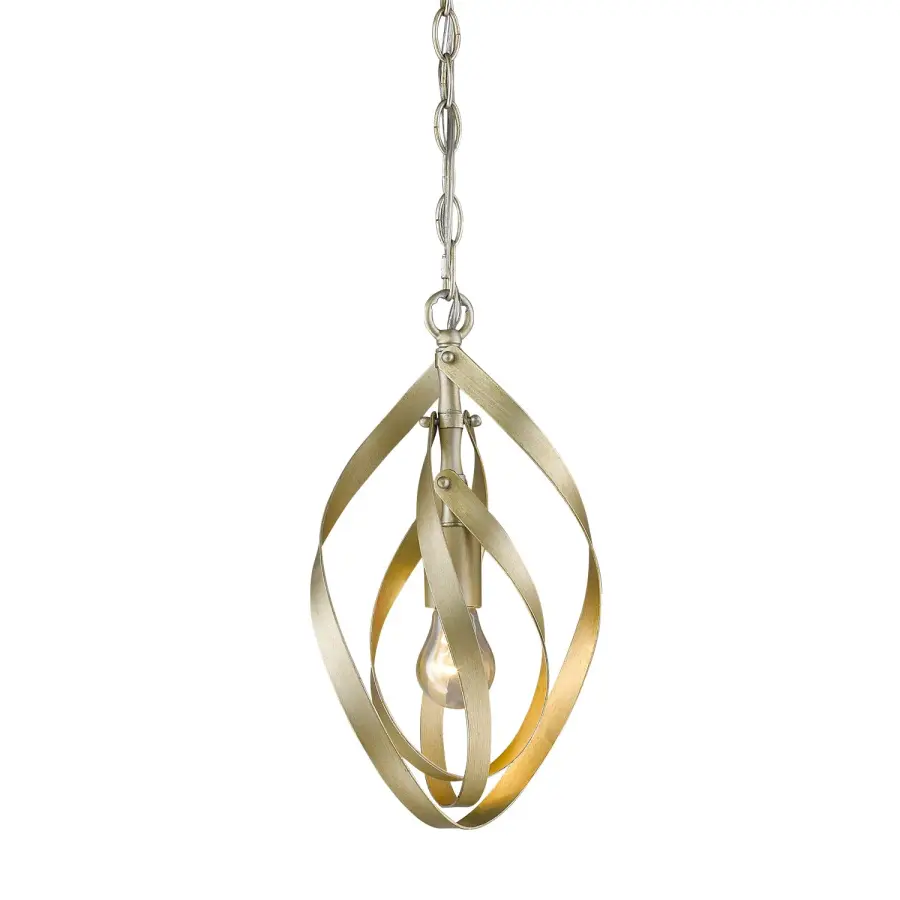 Nicolette One Light Mini Pendant in White Gold - Image 2