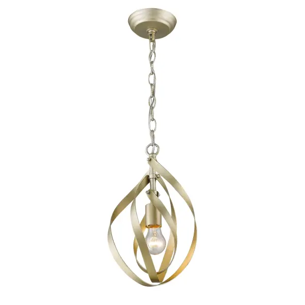 Nicolette One Light Mini Pendant in White Gold - Image 3