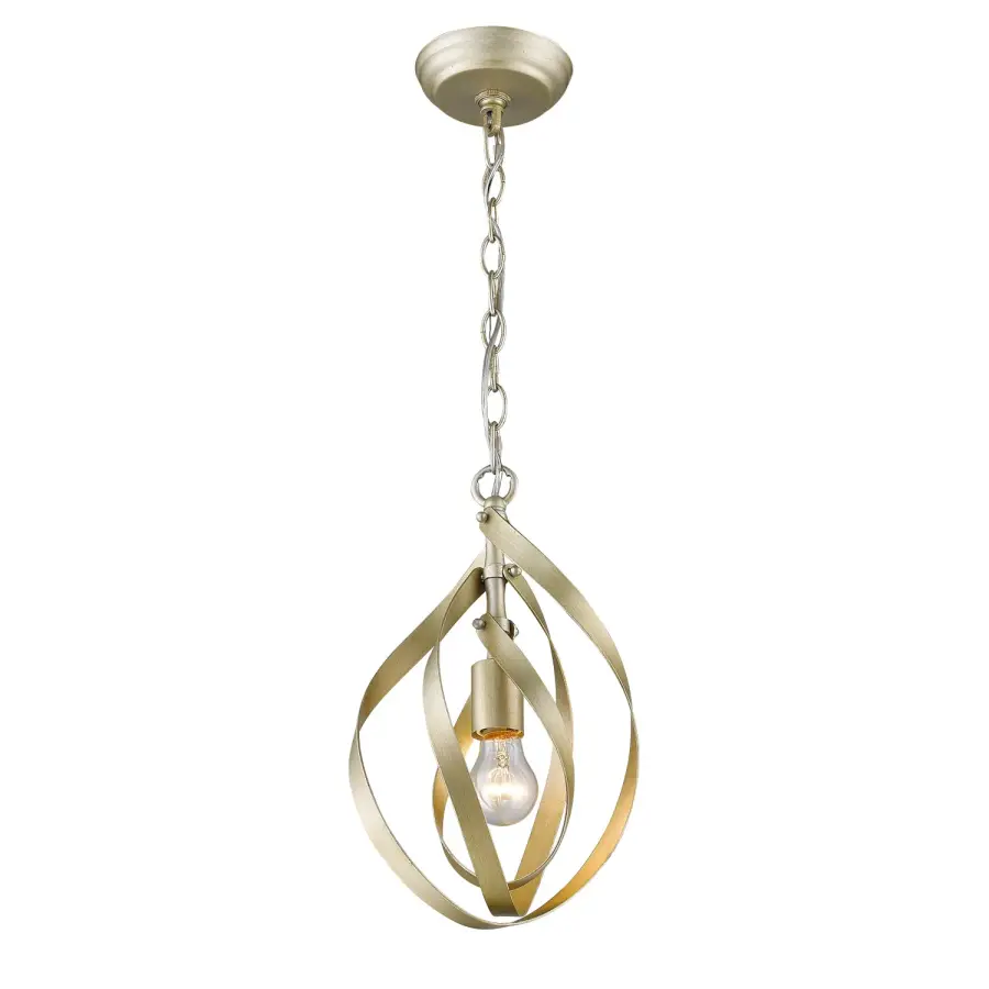 Nicolette One Light Mini Pendant in White Gold - Image 3