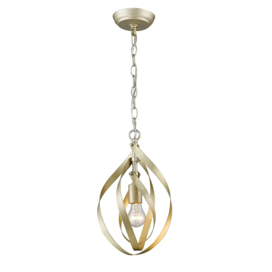 Nicolette One Light Mini Pendant in White Gold - Image 4