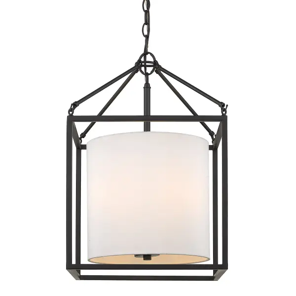 Golden Lighting Manhattan 3-Light Pendant in Matte Black - Image 3