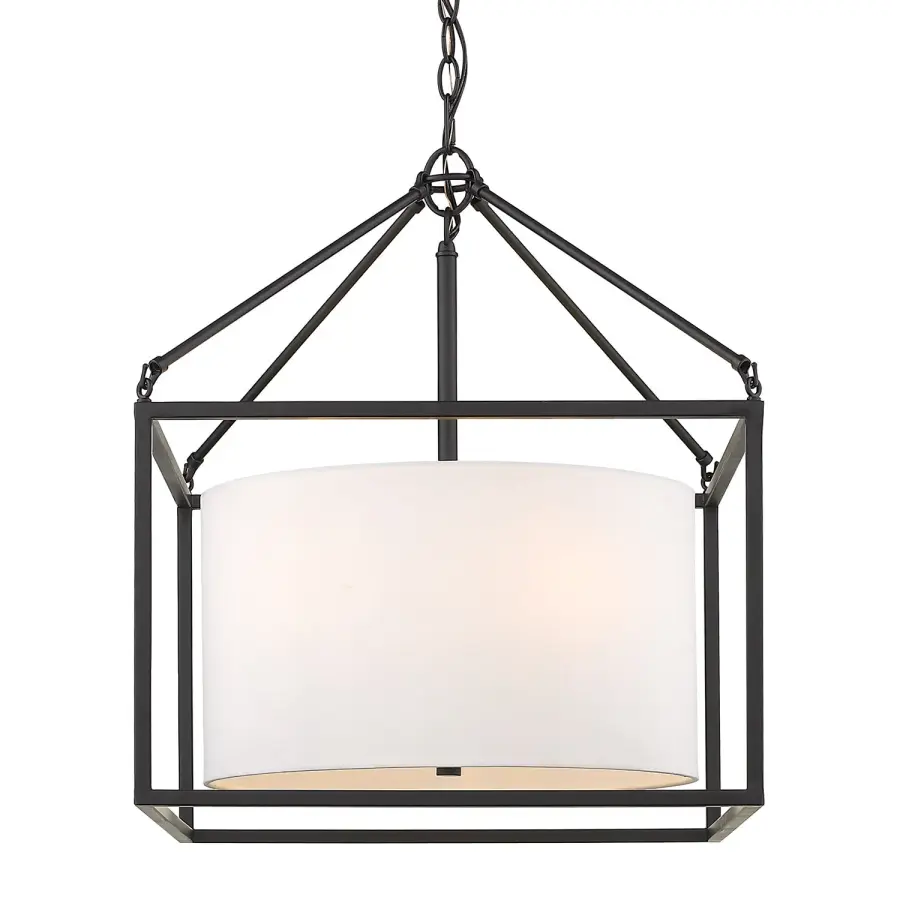 Golden Lighting Manhattan 5-Light Chandelier in Matte Black - Image 3