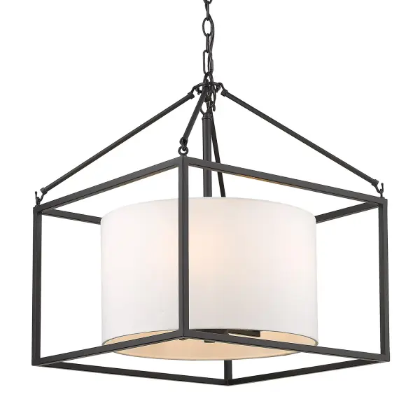 Golden Lighting Manhattan 5-Light Chandelier in Matte Black - Image 4