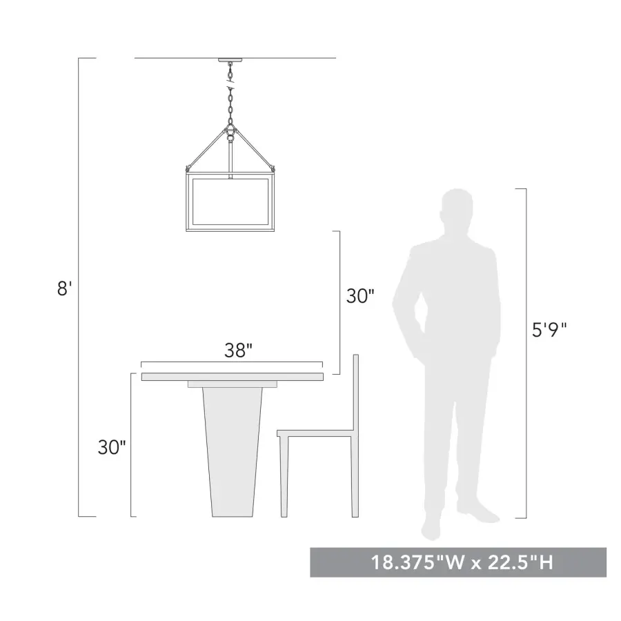 Golden Lighting Manhattan 5-Light Chandelier in Matte Black - Image 7