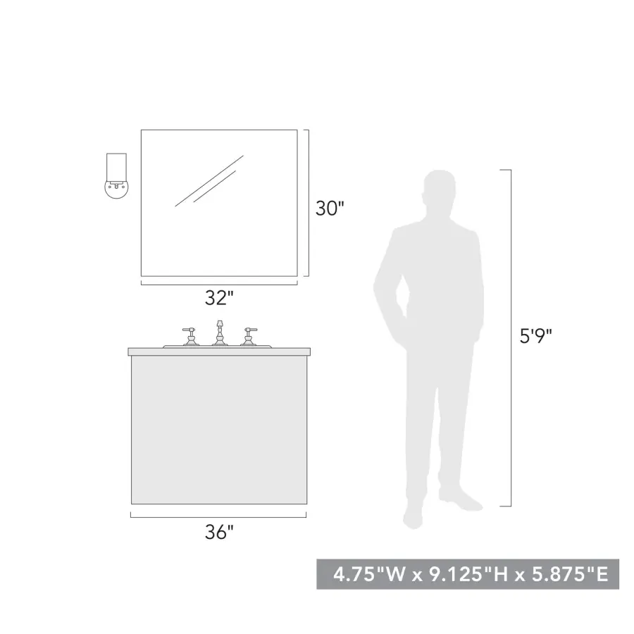 Golden Lighting Manhattan 1-Light Vanity in Matte Black - Image 5