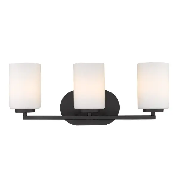 Golden Lighting Manhattan 3-Light Vanity in Matte Black - Image 3