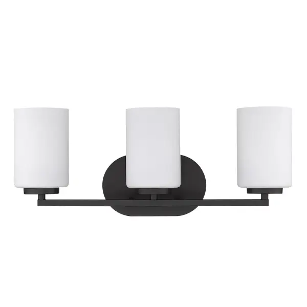 Golden Lighting Manhattan 3-Light Vanity in Matte Black - Image 4