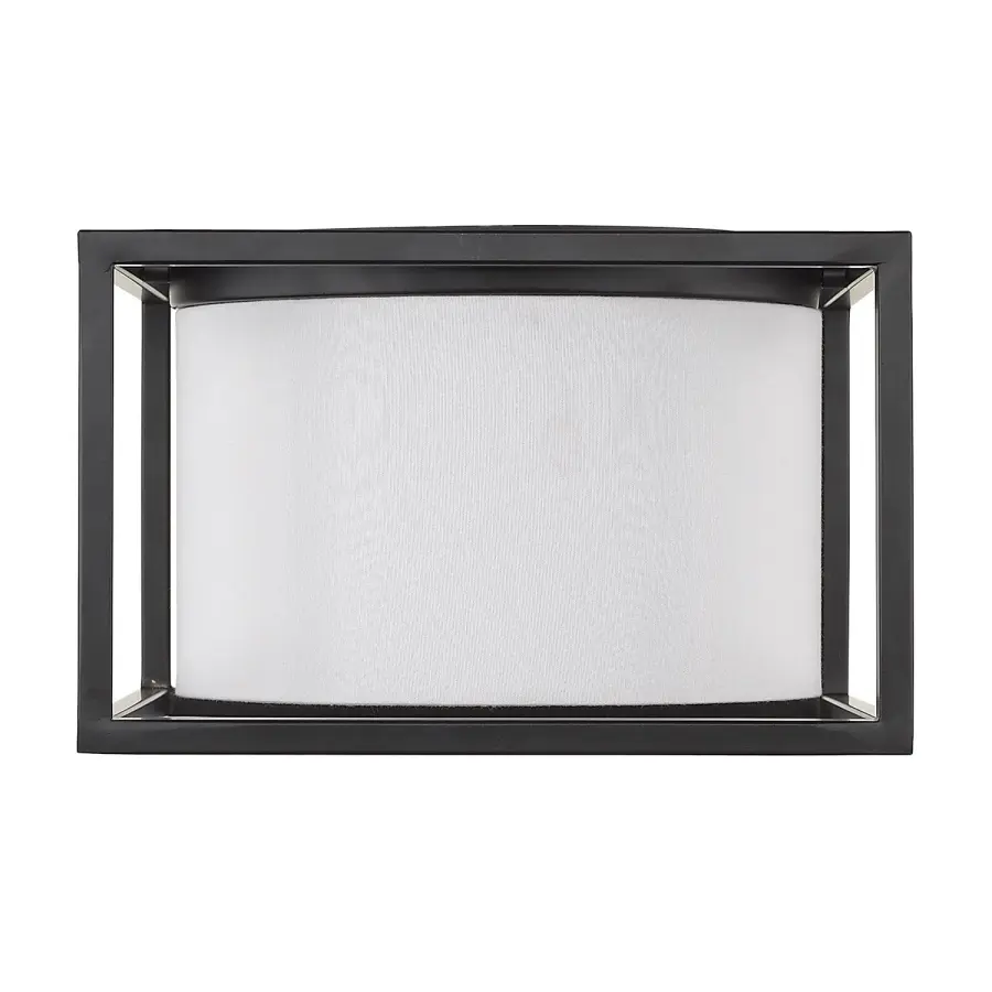 Golden Lighting Manhattan 2-Light Flush Mount in Matte Black - Image 3