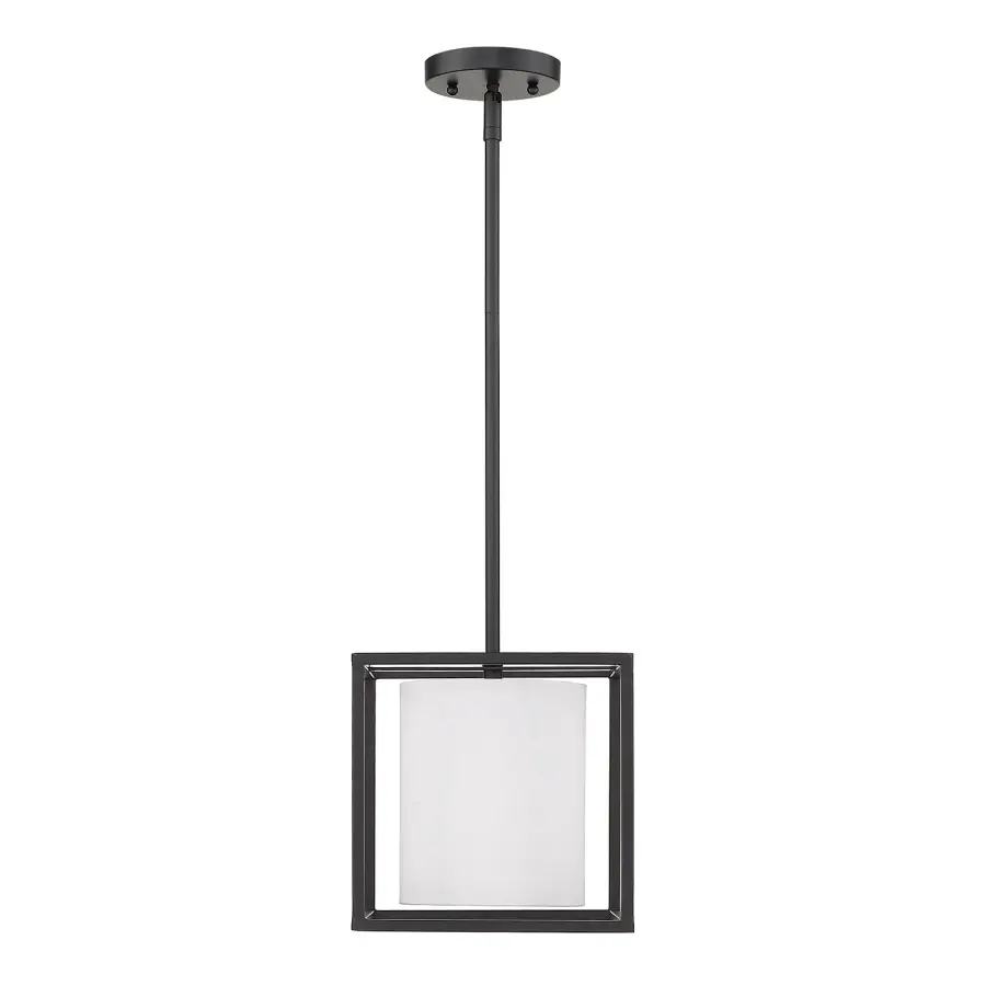 Golden Lighting Manhattan 1-Light Pendant in Matte Black - Image 3