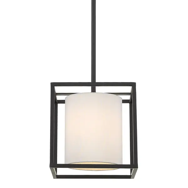 Golden Lighting Manhattan 1-Light Pendant in Matte Black - Image 4