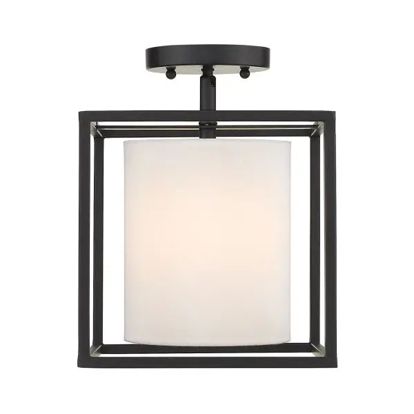 Golden Lighting Manhattan 1-Light Pendant in Matte Black - Image 5