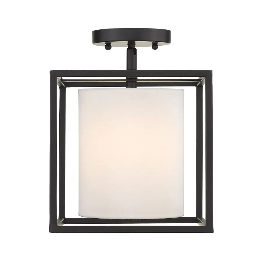 Golden Lighting Manhattan 1-Light Pendant in Matte Black - Image 5