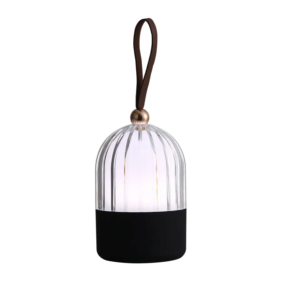 Lunari LED Lantern in Matte Black - Image 1