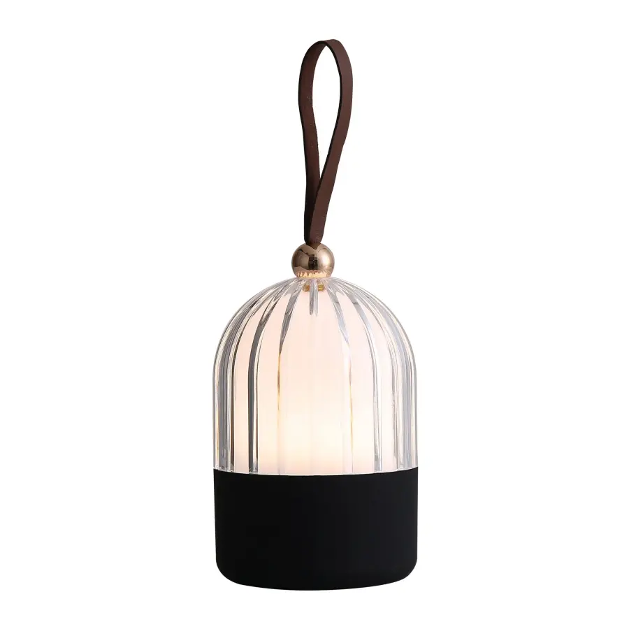 Lunari LED Lantern in Matte Black - Image 2