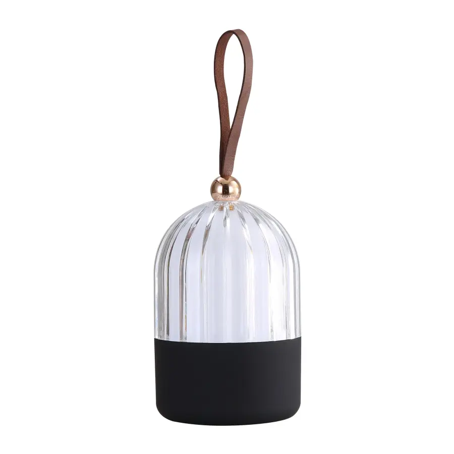 Lunari LED Lantern in Matte Black - Image 3