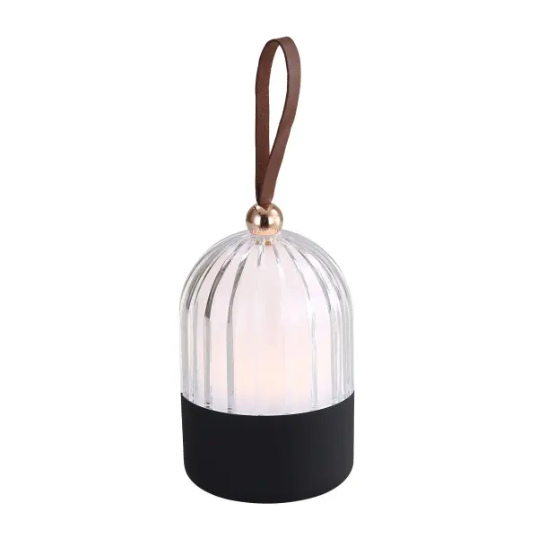 Lunari LED Lantern in Matte Black - Image 4