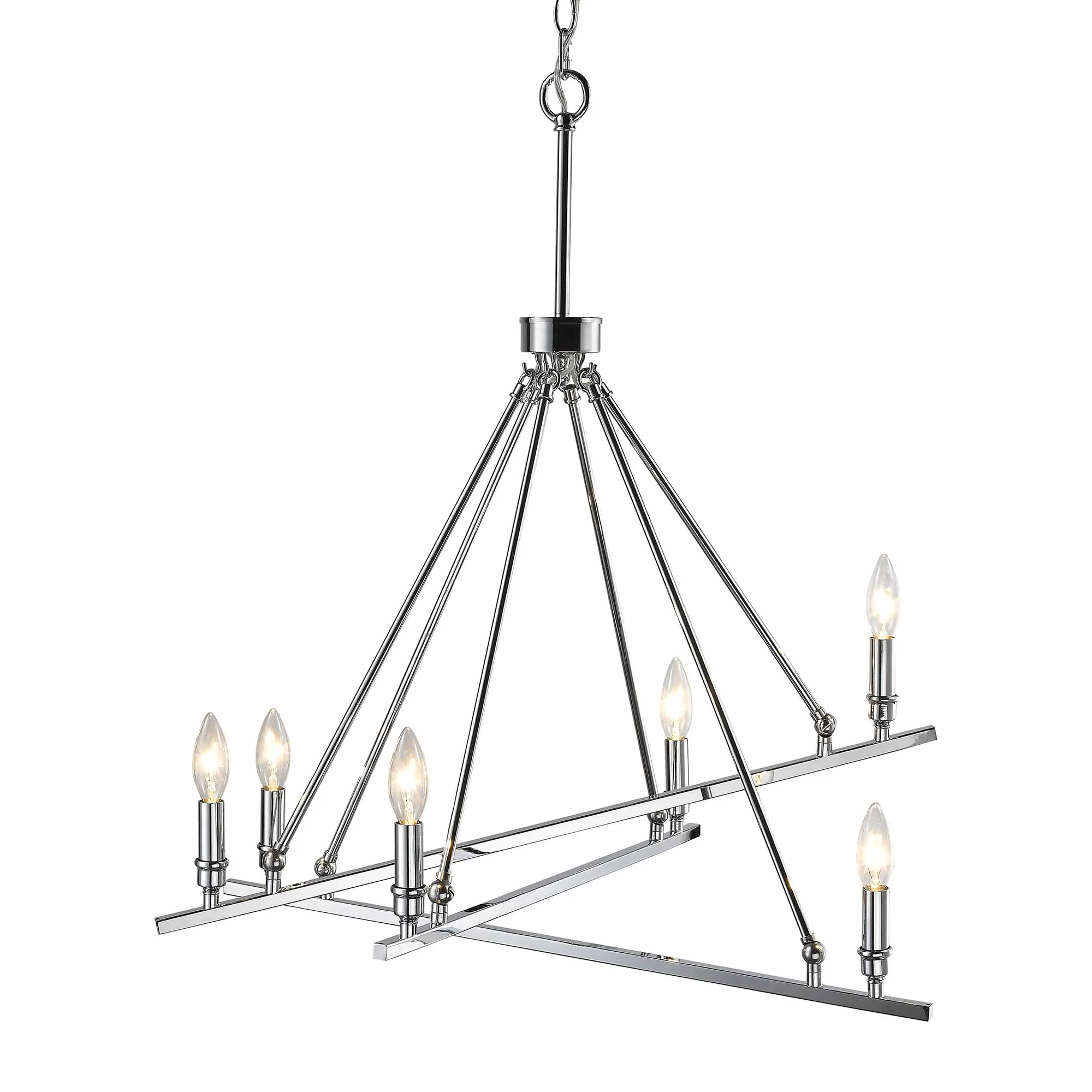 Garvin 6-light Chandelier in Chrome