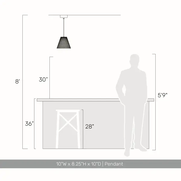 Golden Lighting Clarus 10" Integrated LED Pendant in Grey Cement - Image 6