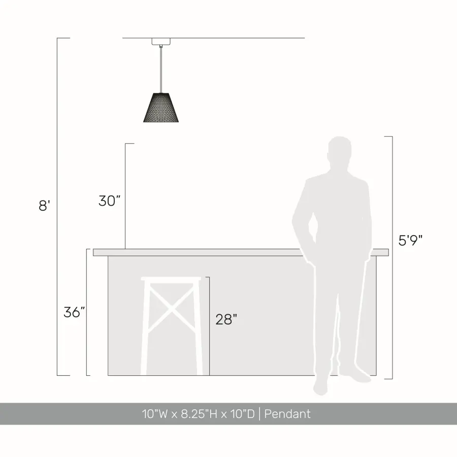 Golden Lighting Clarus 10" Integrated LED Pendant in Grey Cement - Image 6