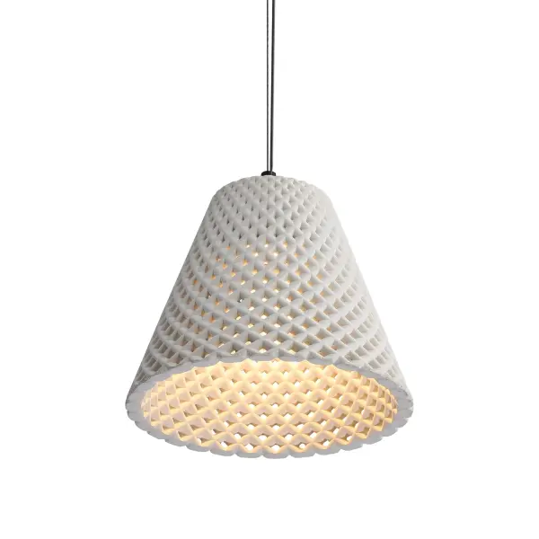 The Clarus pendant combines authentic cement texture with sleek matte black accents for sophisticated modern style. Integrated LED with three color temperatures and 550 lumens provides versatile, energy-efficient lighting. - alternate view