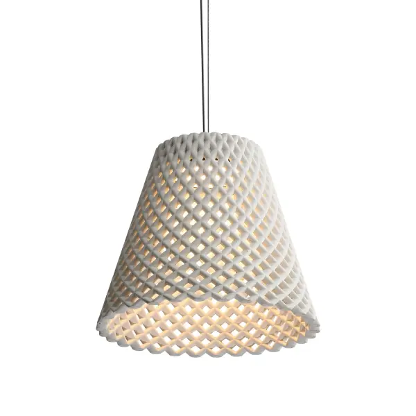 The Clarus pendant combines genuine cast concrete with matte black metal for a sophisticated organic modern aesthetic. Its integrated LED technology offers 880 lumens with selectable color temperatures, making it both energy-efficient and versatile. - alternate view