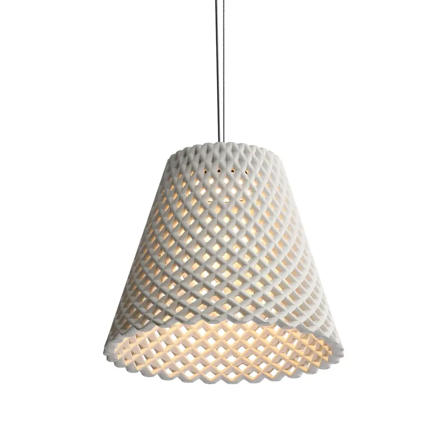 Golden Lighting Clarus 14" Integrated LED Pendant in White Sandstone Cement - Image 2