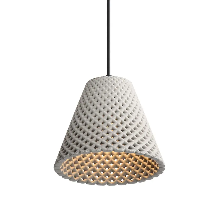 Golden Lighting Clarus 8" Integrated LED Pendant in Grey Cement - Image 2