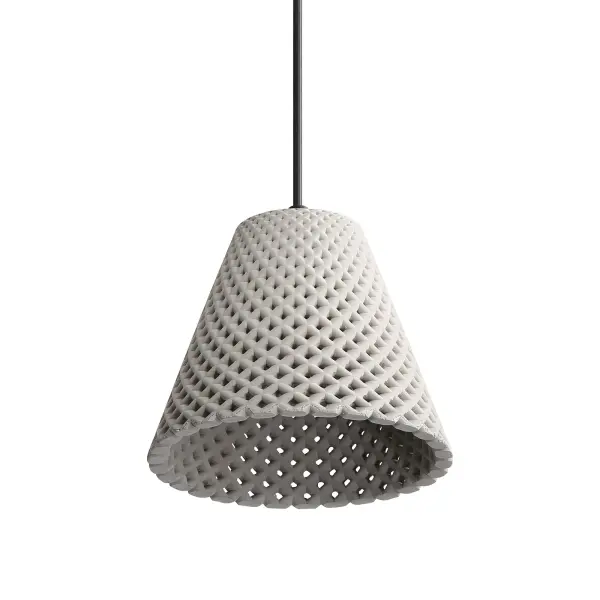 Golden Lighting Clarus 8" Integrated LED Pendant in Grey Cement - Image 4
