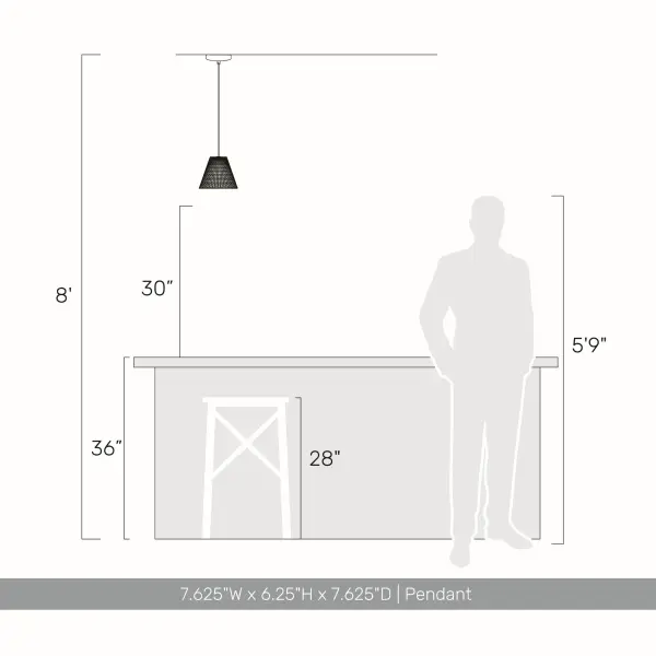 Golden Lighting Clarus 8" Integrated LED Pendant in Grey Cement - Image 6