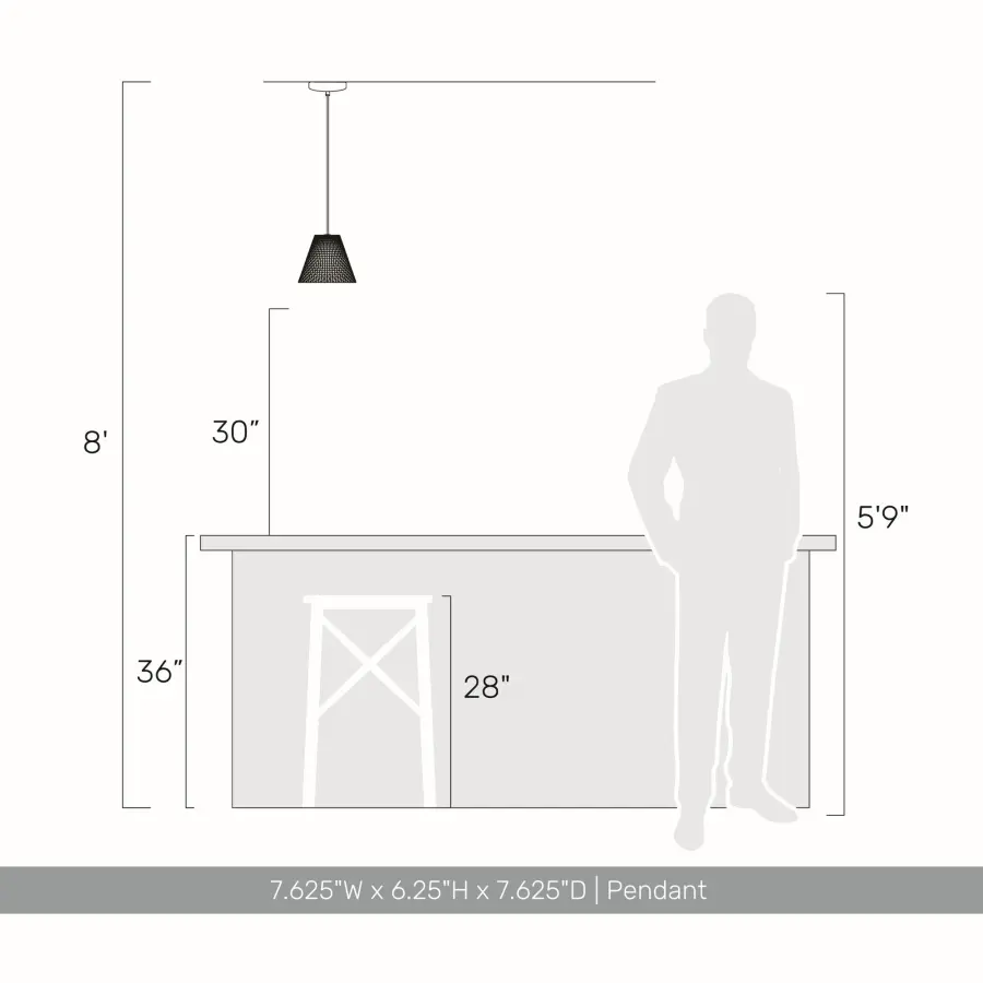 Golden Lighting Clarus 8" Integrated LED Pendant in Grey Cement - Image 6