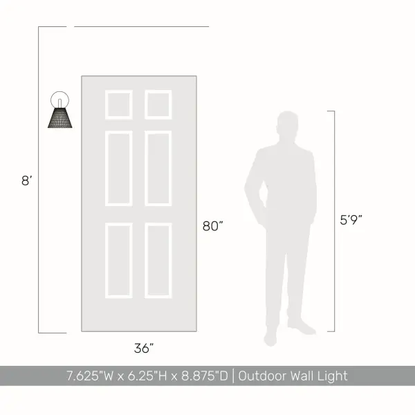 Golden Lighting Clarus Integrated LED Wall Sconce in Grey Cement - Image 5