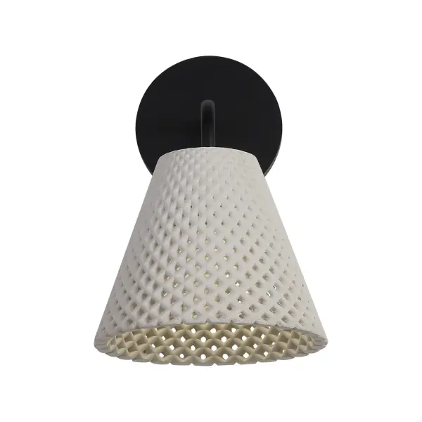 The Clarus LED Wall Sconce combines modern minimalist design with durable outdoor performance. Its white sandstone cement shade and matte black frame create sophisticated contrast, while integrated LED technology delivers energy-efficient illumination with 3CCT temperature selection.