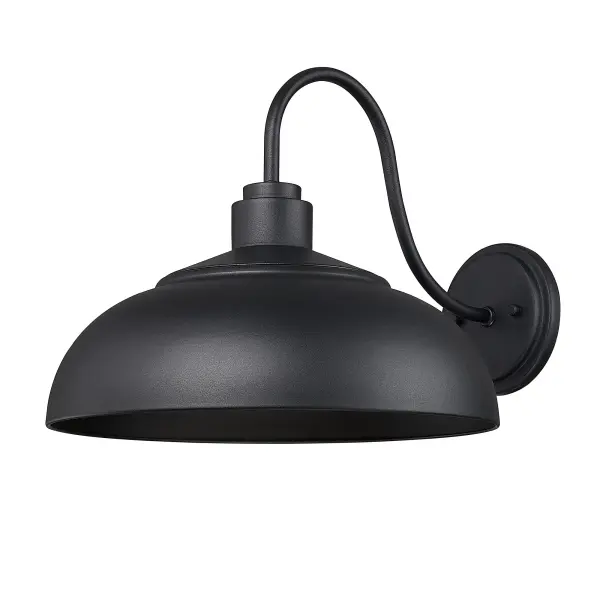 The Levitt outdoor wall sconce combines farmhouse elegance with industrial strength. Its Natural Black finish offers an organic, raw iron aesthetic that complements modern farmhouse and transitional designs while standing up to harsh weather.